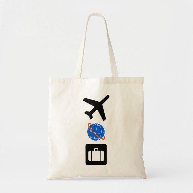 Bolso De Tela Símbolos del viaje (Frente)