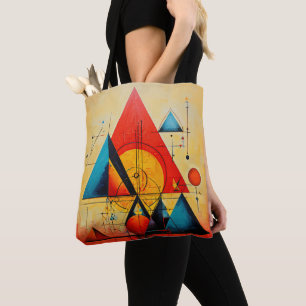 Bolso De Tela Símbolos geométricos Resumen #08