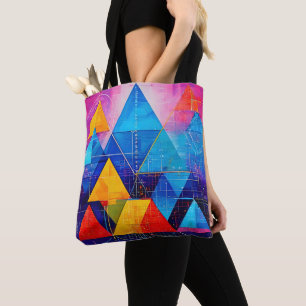 Bolso De Tela Símbolos geométricos Resumen #10