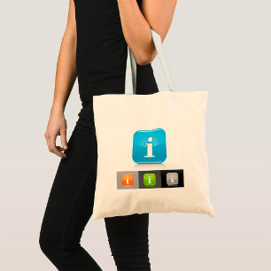 Bolso De Tela Símbolos modernos de información brillante