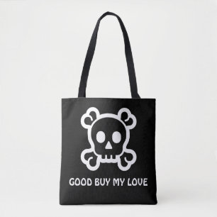 Bolso De Tela Símbolos simples / iconos - SKULL & BONES + ideas