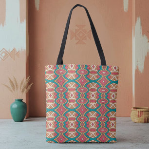 Bolso De Tela Simetría de diamante y óvalo chic