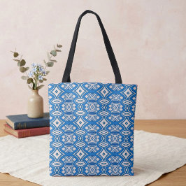 Bolso De Tela Simetría de Diamante y Óvalo Suave