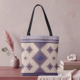 Bolso De Tela Simetría Púrpura