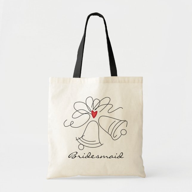 Bolso De Tela Simple campanas bodas personalizado maleta de dama (Frente)