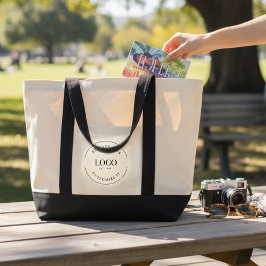 Bolso De Tela Simple Custom Large Business Logo