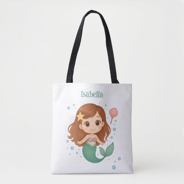 Bolso De Tela Simple cute little mermaid (Anverso)
