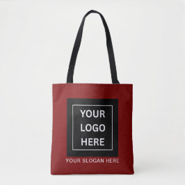 Bolso De Tela Simple Logotipo Personalizado Minimalista & Texto 