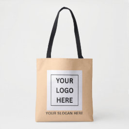 Bolso De Tela Simple Logotipo Personalizado Minimalista & Texto 