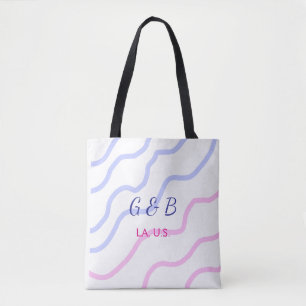 Bolso De Tela SIMPLE MÍNIMO añade el nombre de tu pareja nombre