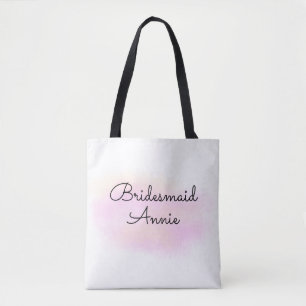 Bolso De Tela simple mínimo añadir el nombre texto regalo de la 