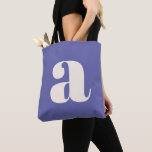 Bolso De Tela Simple moda Purple Bold Retro Monograma Inicial<br><div class="desc">Simple moda Purple Bold Monograma Retro Inicial Bolsa De Toque</div>