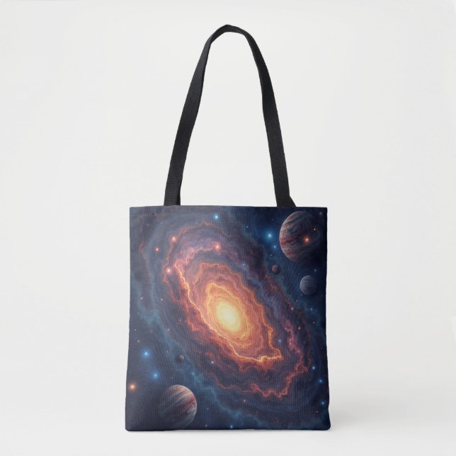 Bolso De Tela Simple Moderno : Galaxy Space Rock Guay (Anverso)