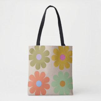 Bolso De Tela Simple Pastel Vintage Flower Pattern