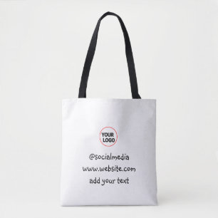 Bolso De Tela simple personalizado mínimo añadir su dirección de