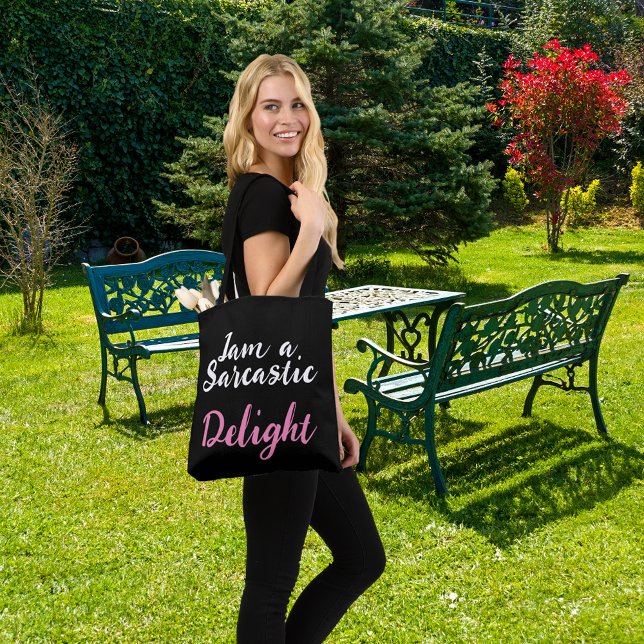 Bolso De Tela simple y humorística soy una delicia sarcástica (Subido por el creador)