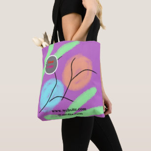 Bolso De Tela Simple y minimalista logo personalizado elegante a