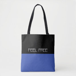 Bolso De Tela Simplemente colores AZUL y tu texto
