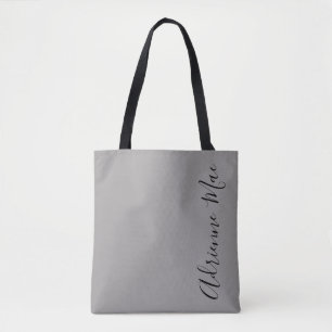 Bolso De Tela Simplemente gris personalizado + negro