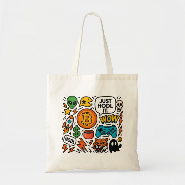 Bolso De Tela Simplemente Hodl It (Frente)