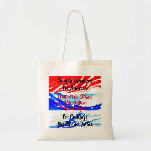 Bolso De Tela Simplemente Inspirado Para América (Frente)