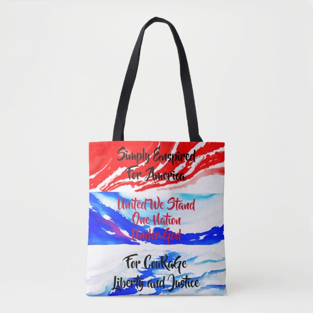 Bolso De Tela Simplemente Inspirado Para América (Anverso)