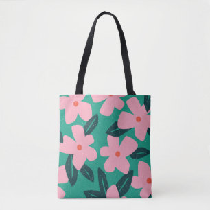 Bolso De Tela Simplicidad floral: belleza abstracta