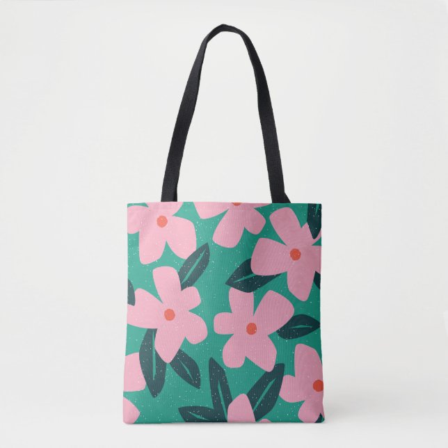 Bolso De Tela Simplicidad floral: belleza abstracta (Anverso)