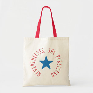 Bolso De Tela Sin embargo, ella persistió. estrella azul del  