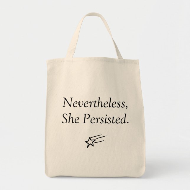 Bolso De Tela Sin Embargo, Persistió. (Frente)