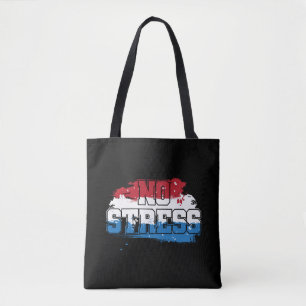 Bolso De Tela Sin estrés - Mentalidad positiva azul rojo