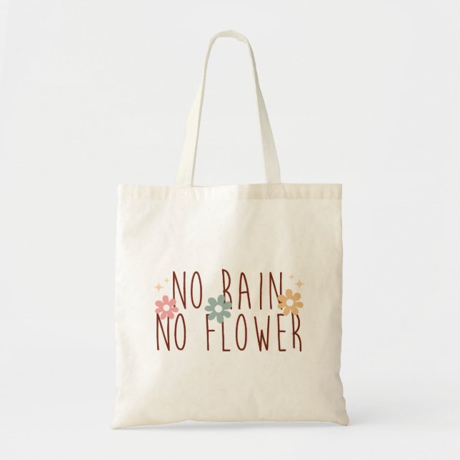 Bolso De Tela Sin Lluvia No Hay Flor Boho Tote Bag (Frente)