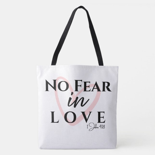 Bolso De Tela Sin Miedo En El Amor (Anverso)