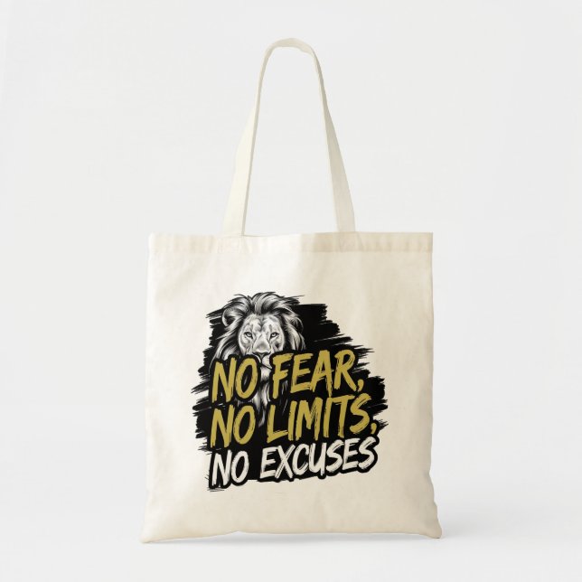 Bolso De Tela Sin miedo, sin límites, sin excusas (Frente)