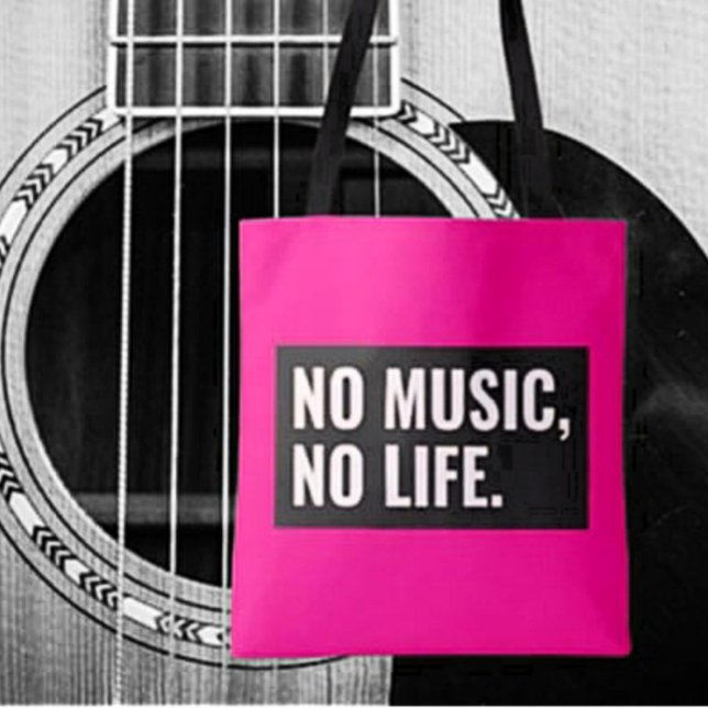 Bolso De Tela Sin música sin Tote de vida - Llevar el ritmo (Subido por el creador)