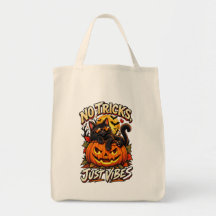 Sin Trucos Solo Vibraciones Halloween Gato Negro C
