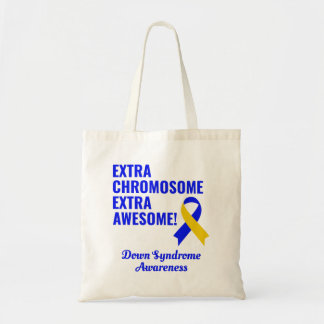 Bolso De Tela Síndrome de Down Día Extra Cromosoma Extra Awesome