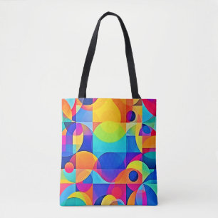 Bolso De Tela Sinfonía de Color Geométrico