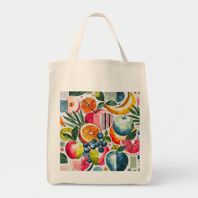 Bolso De Tela Sinfonía de frutas Pastel (Frente)