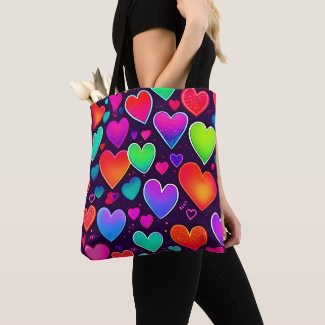 Bolso De Tela Sinfonía del corazón de Neon (Detalle)