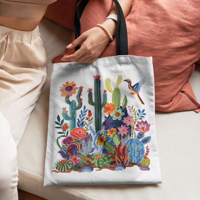 Bolso De Tela Sinfonía floral de la flor del desierto (Subido por el creador)