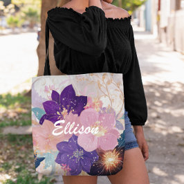 Bolso De Tela Sinfonía floral opulenta
