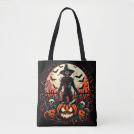 Bolso De Tela Sinister Scarecrow Jack O Lantern Scary Halloween