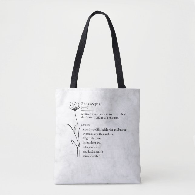 Bolso De Tela Sinónimos divertidos de definición de librero (Anverso)