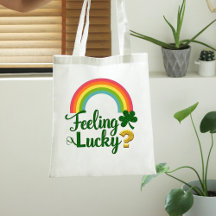 Sintiéndose afortunado St. Patrick's Day Tote Bag