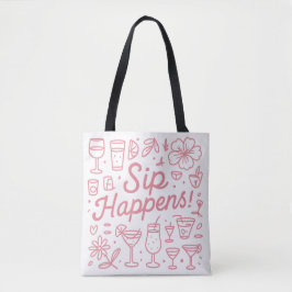Bolso De Tela Sip Happens