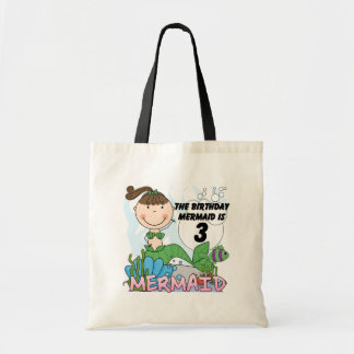 Bolso De Tela Sirena 3 camisetas de cumpleaños y regalos