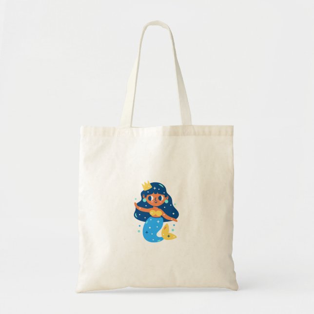 Bolso De Tela Sirena azul (Frente)