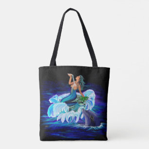 Bolso De Tela Sirena con el delfín