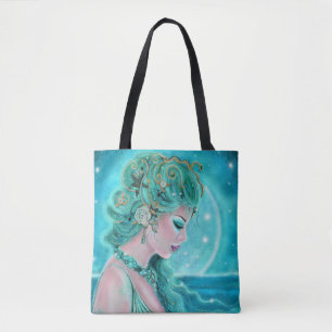 Bolso De Tela Sirena De Luna De Renee Lavoie